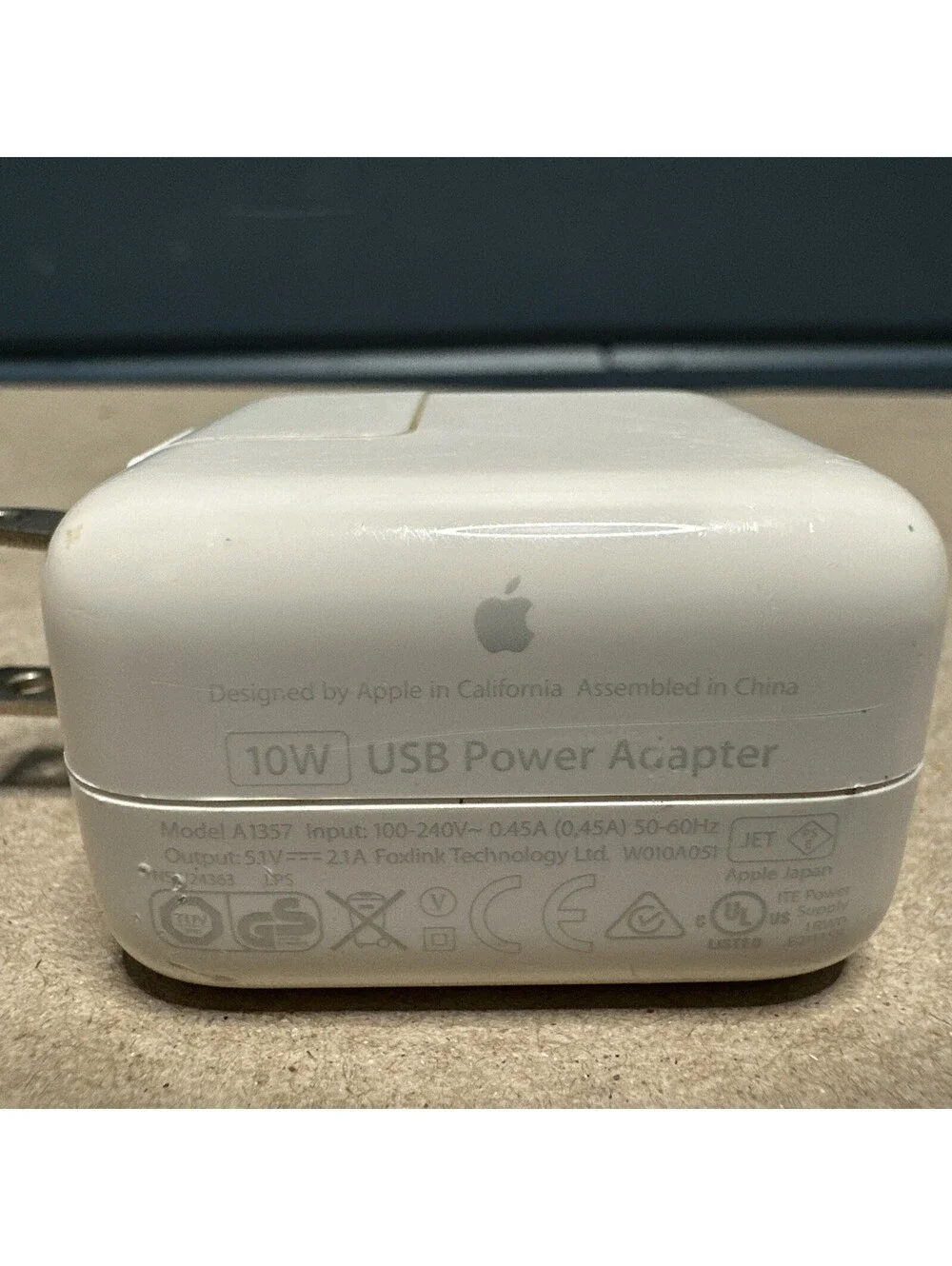 Genuine Apple 10W USB Power Adapter iPhone iPad A1357 Original